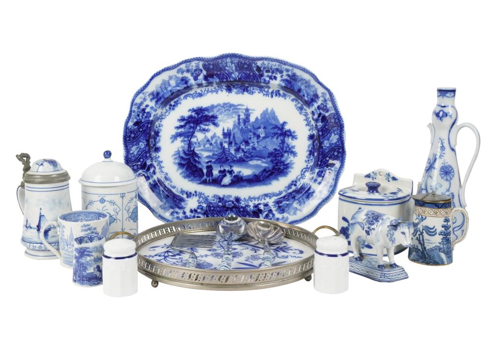 COLLECTION OF BLUE AND WHITE
