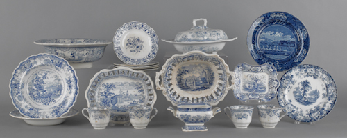 Collection of blue transfer