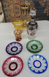 COLLECTION OF BOHEMIAN COLORED