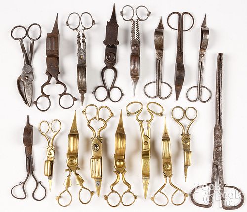 COLLECTION OF BRASS AND IRON