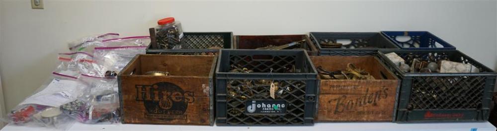 COLLECTION OF BRASS AND PATINATED