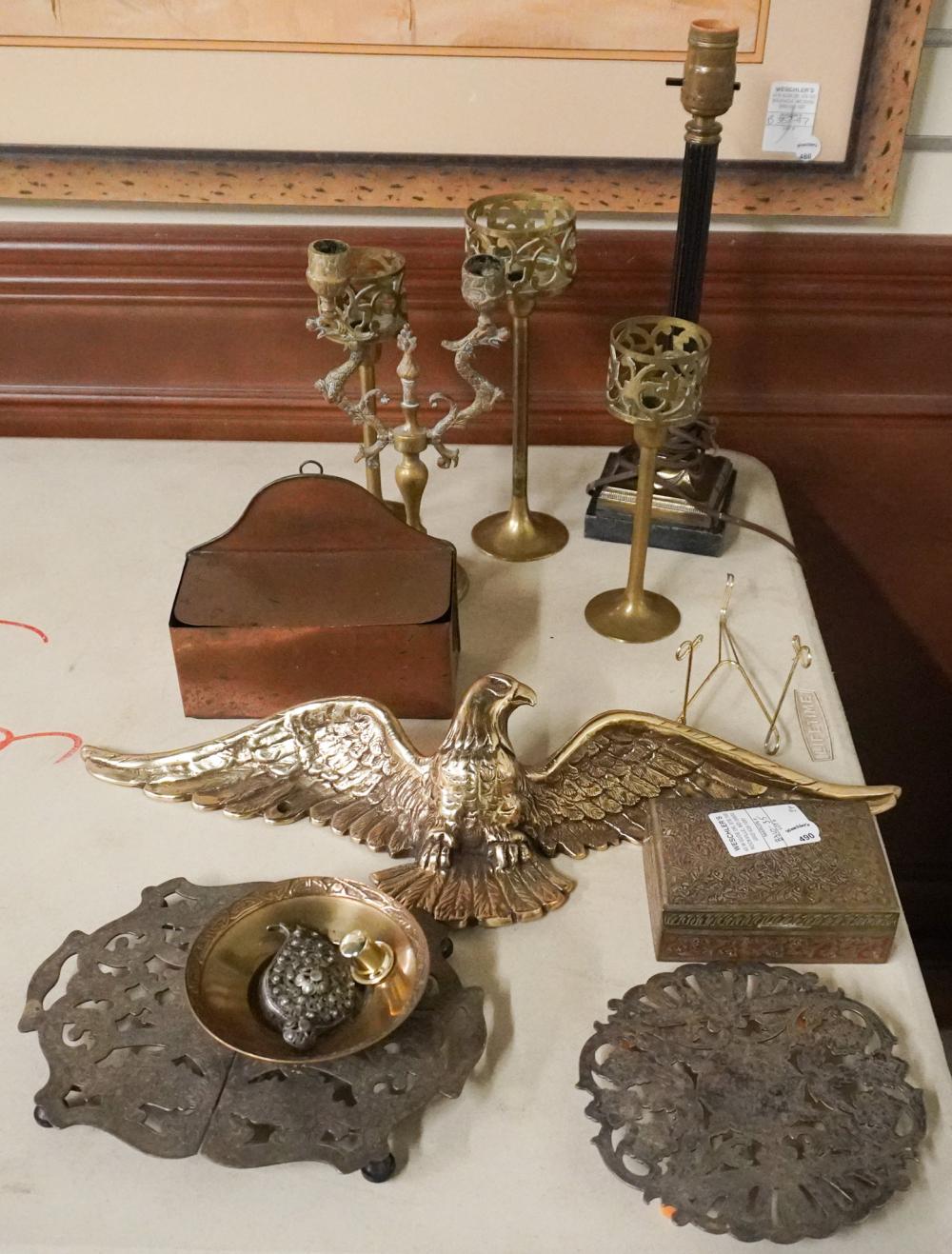 COLLECTION OF BRASS CANDLESTICK