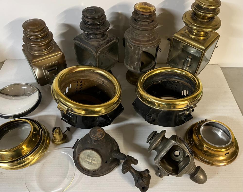 COLLECTION OF BRASS ERA ITEMS -