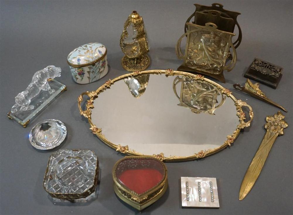COLLECTION OF BRASS, PORCELAIN