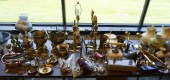 COLLECTION OF BRASS, SILVERPLA