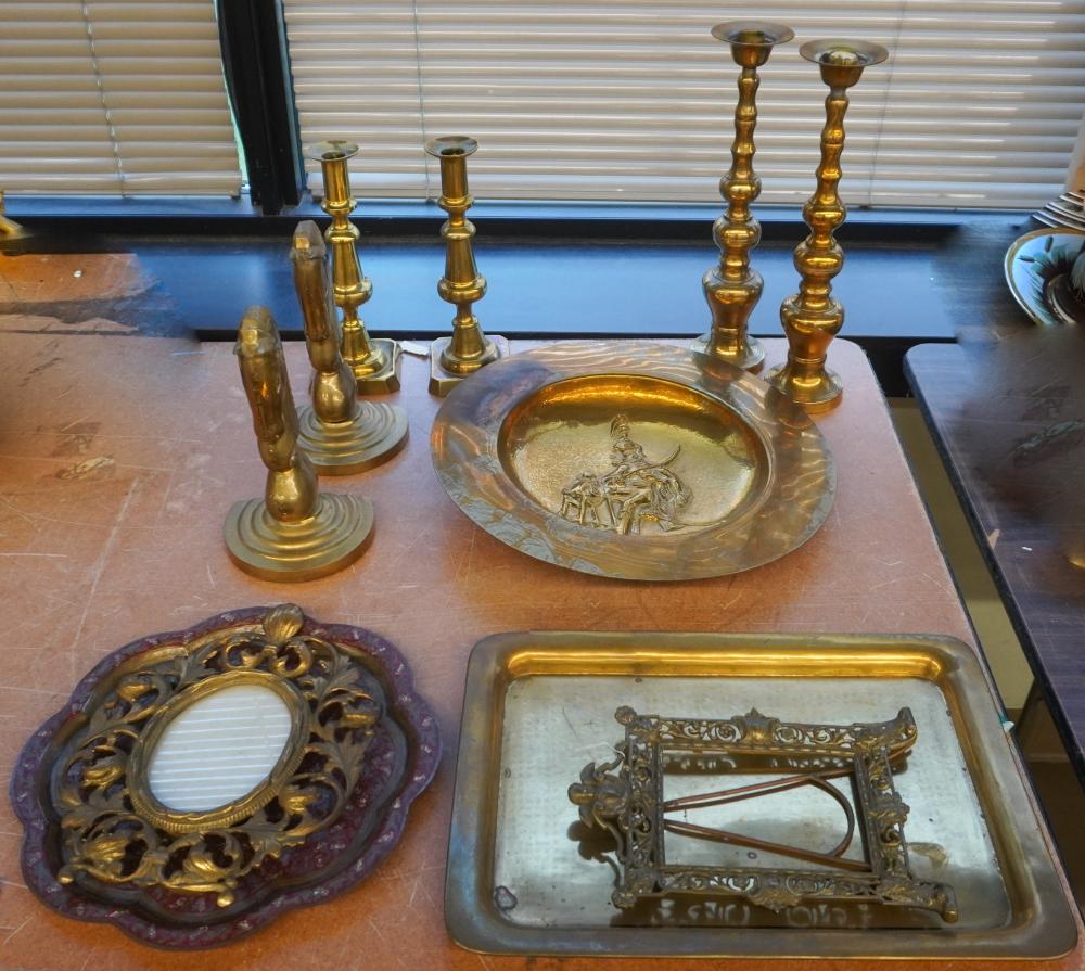 COLLECTION OF BRASS TABLE
