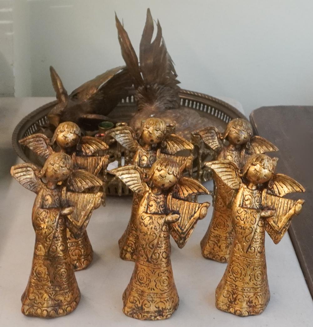 COLLECTION OF BRASS-TONE DECORATIVE