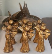 COLLECTION OF BRASS-TONE DECOR