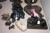 COLLECTION OF BRONZE AND CAST