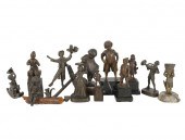 COLLECTION OF BRONZE FIGURESco