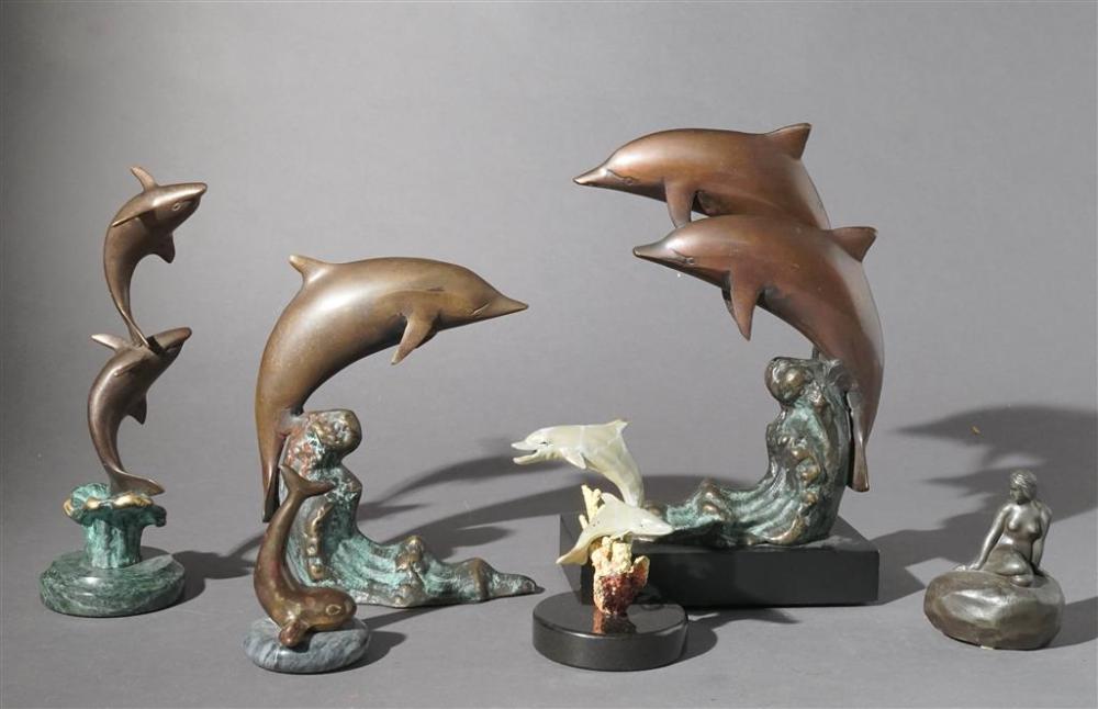COLLECTION OF BRONZE, PLASTER AND