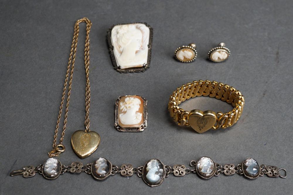 COLLECTION OF CAMEO JEWELRY,