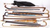 COLLECTION OF CANES AND PARASO