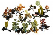 COLLECTION OF CARVED STONE FRU