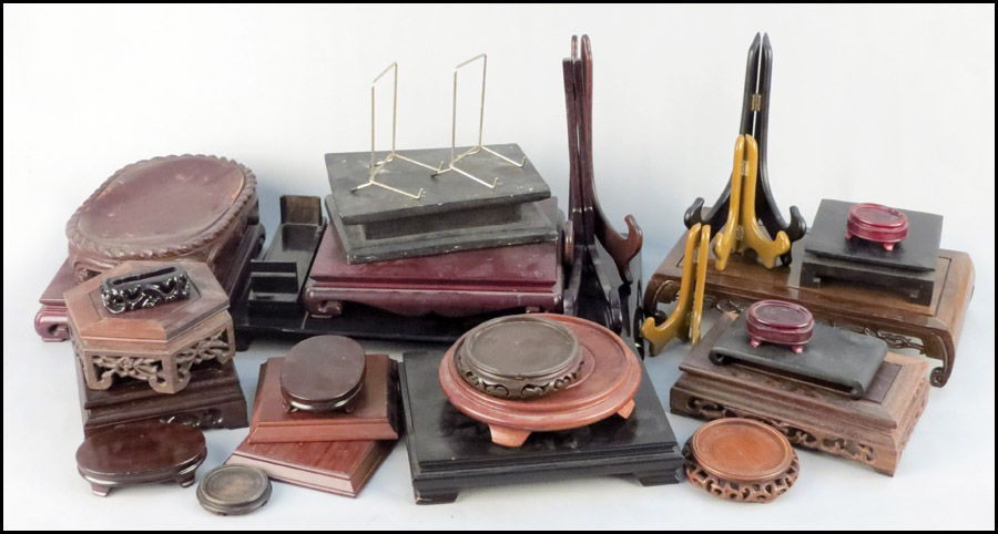 COLLECTION OF CARVED WOOD AND