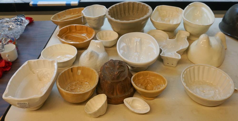 COLLECTION OF CERAMIC FOOD MOLDS,