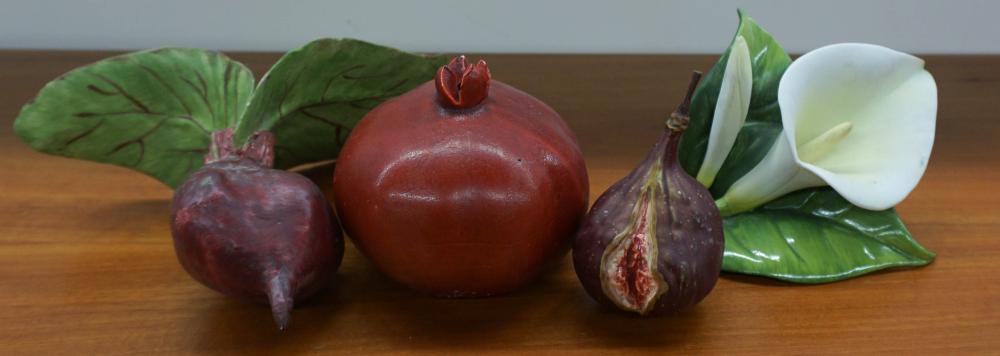 COLLECTION OF CERAMIC FRUIT AND