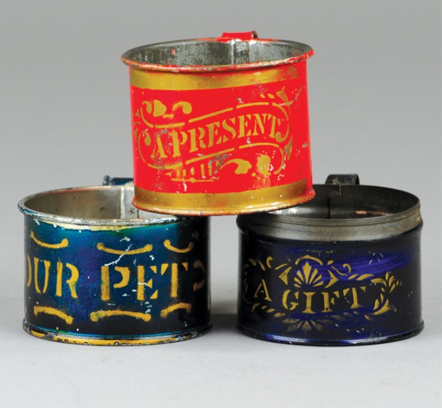 COLLECTION OF CHILDREN'S TIN CUPS