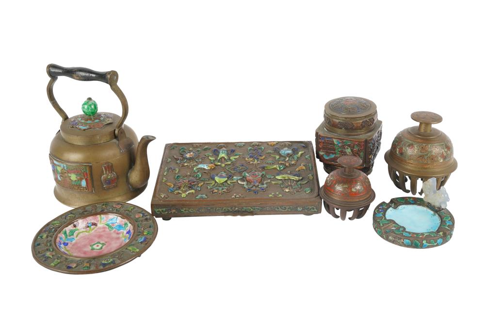 COLLECTION OF CHINESE BRASS AND