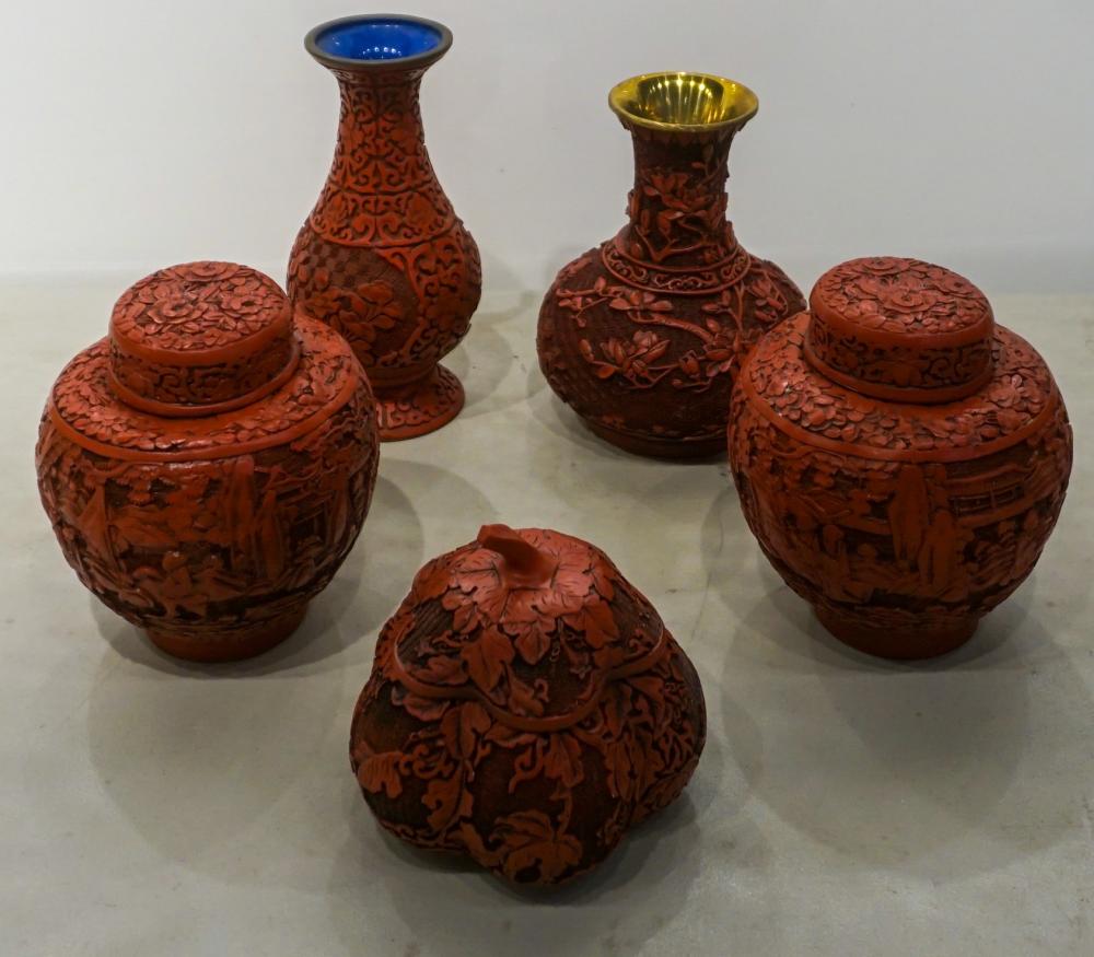 COLLECTION OF CHINESE CINNABAR