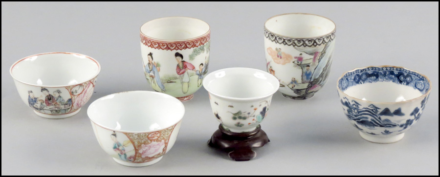 COLLECTION OF CHINESE CUPS. 18th