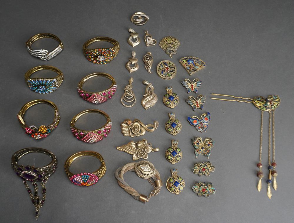 COLLECTION OF CHINESE GOLD TONE