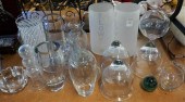 COLLECTION OF CLEAR GLASS VASE