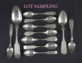 Collection of coin silver flat