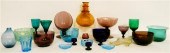 Collection of colored glass in