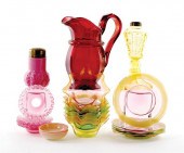 Collection of colored glass ta