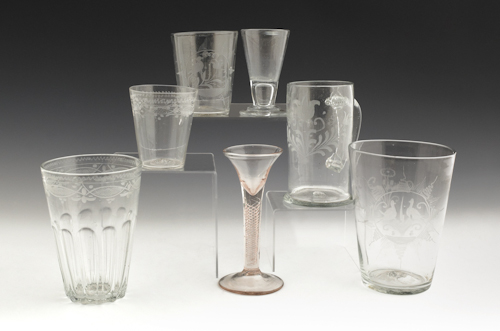 Collection of colorless glass