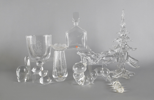 Collection of colorless glass to