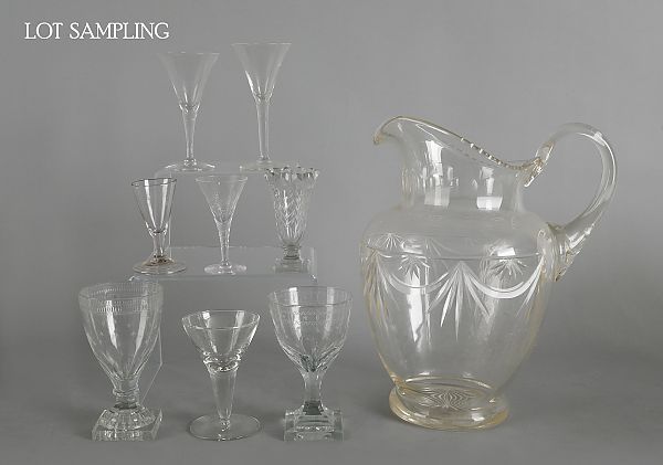 Collection of colorless glass to