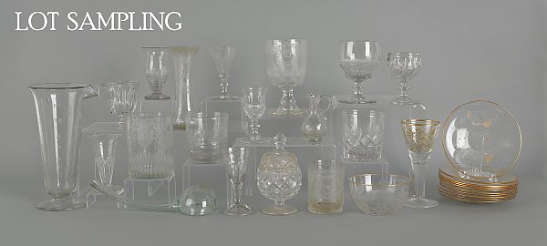 Collection of colorless glass to