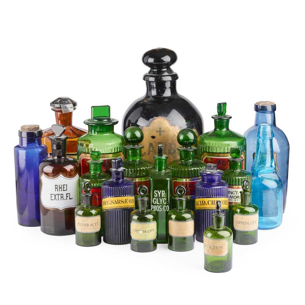 COLLECTION OF COLOURED GLASS