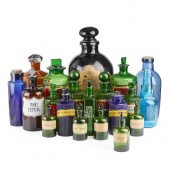 COLLECTION OF COLOURED GLASS A