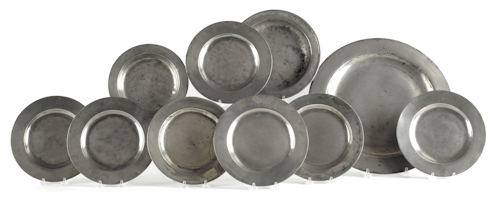 Collection of Continental pewter