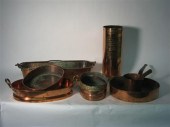 Collection of copper cooking u