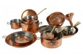 COLLECTION OF COPPER COOKWAREc