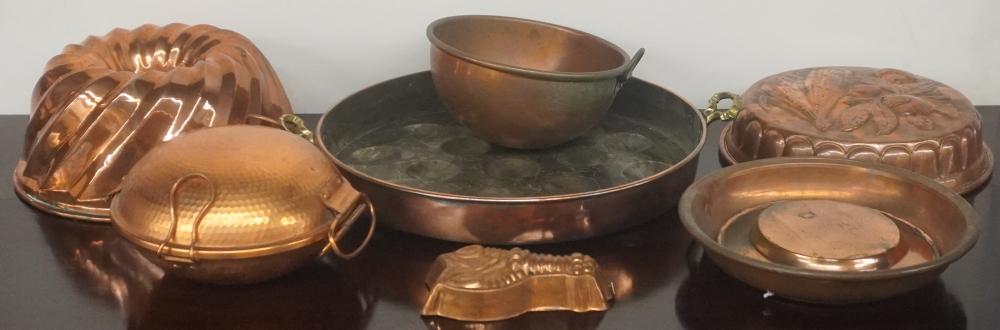 COLLECTION OF COPPER FOOD