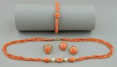 COLLECTION OF CORAL JEWELRYCOL