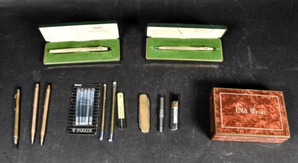 COLLECTION OF CROSS PENS AND