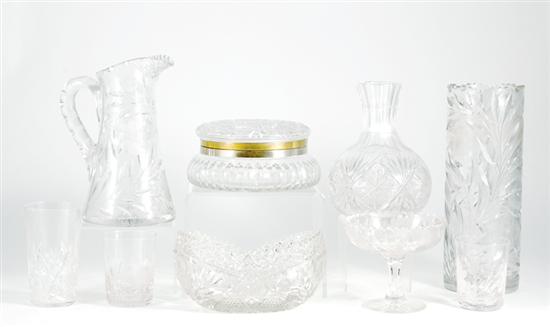 Collection of cut-crystal table