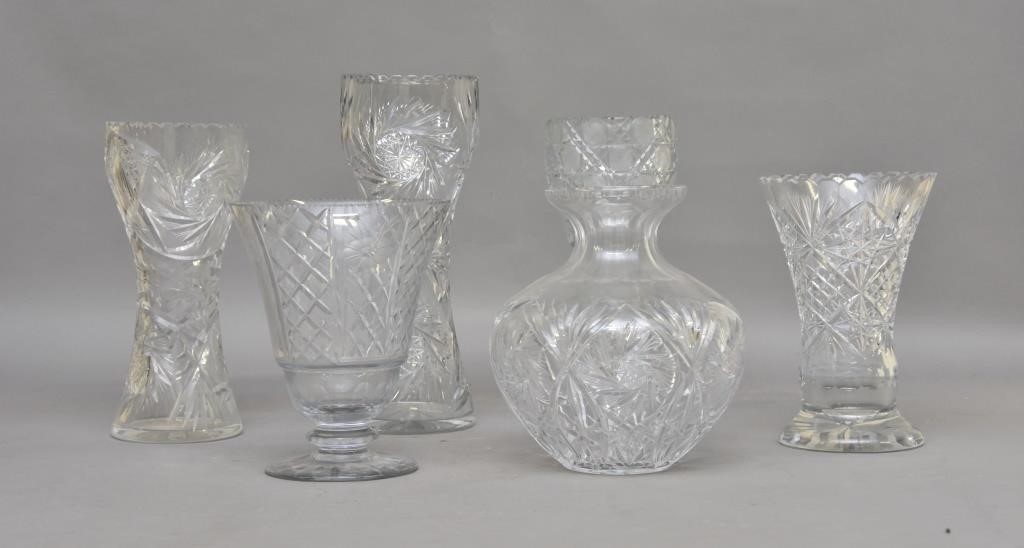 Collection of cut glass, 8