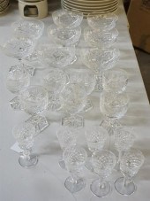 COLLECTION OF CUT GLASS STEMWA