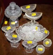 COLLECTION OF CUT GLASS TABLEW