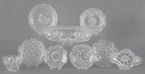 Collection of cut glass to