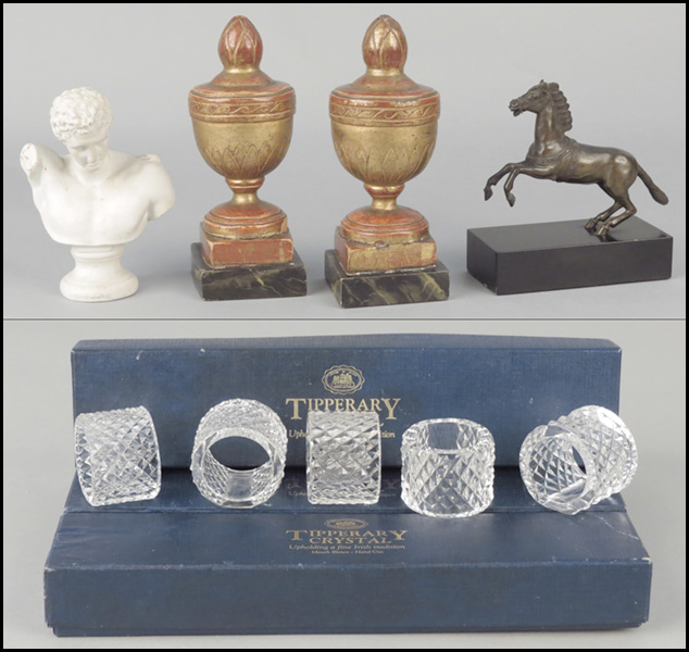 COLLECTION OF DECORATIVE ITEMS.