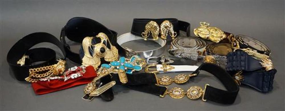 COLLECTION OF DESIGNER BELTS,