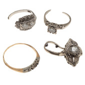 COLLECTION OF DIAMOND, 14K GOL